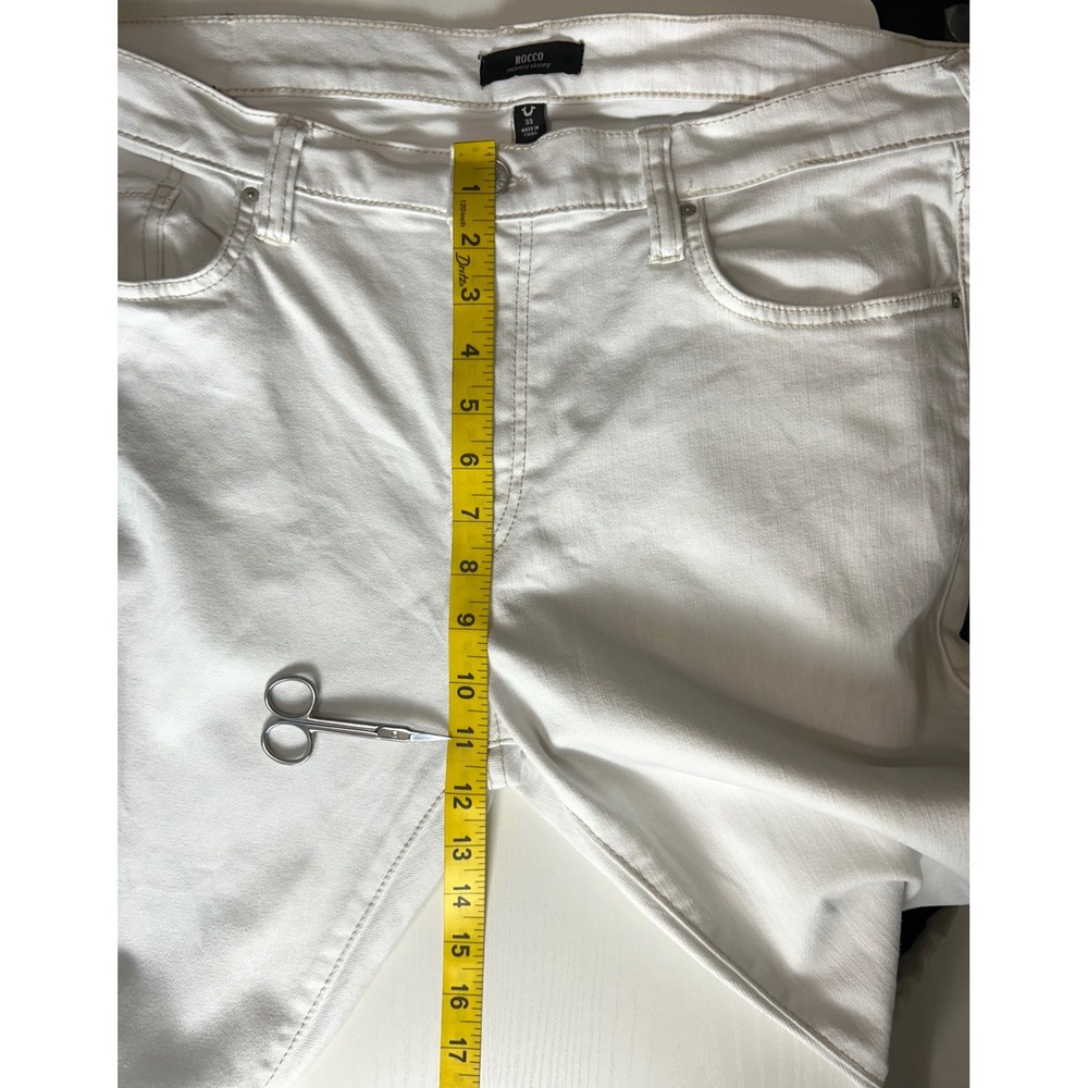 True Religion Rocco Relaxed Skinny Jeans White Renegade SN Mens 33 Stretch Denim - Picture 4 of 15